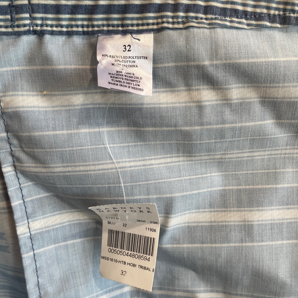 Faherty Board Shorts Swim Surf Tribal Blue Size 32 - Picture 7 of 8